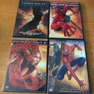 DVD Lot 4 Spider-man Trilogy Batman Begins WS